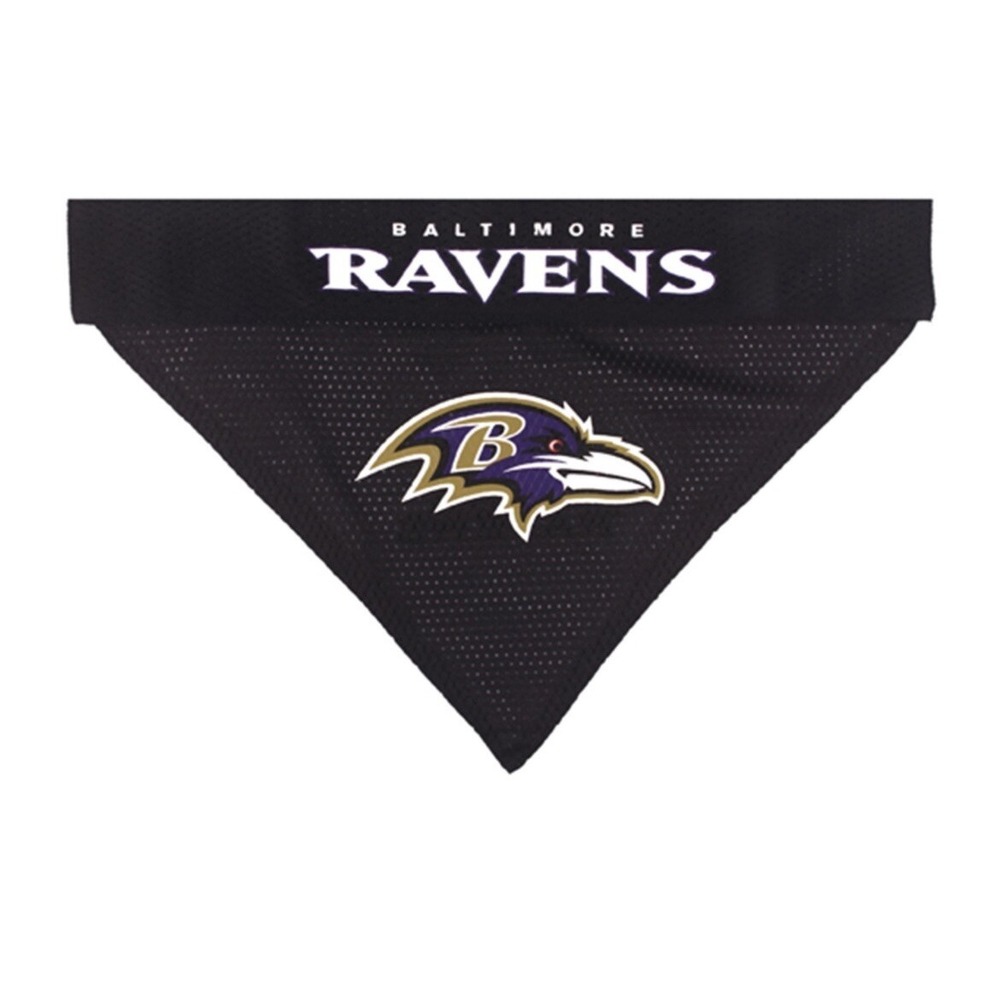 NFL Dog Bandana Baltimore Ravens Reversible Pet Bandana 2 Sided NWT Size S/M - Picture 2 of 9